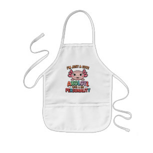 Tablier Enfant Sympa Axolotl drôle dicton design coloré cadeau