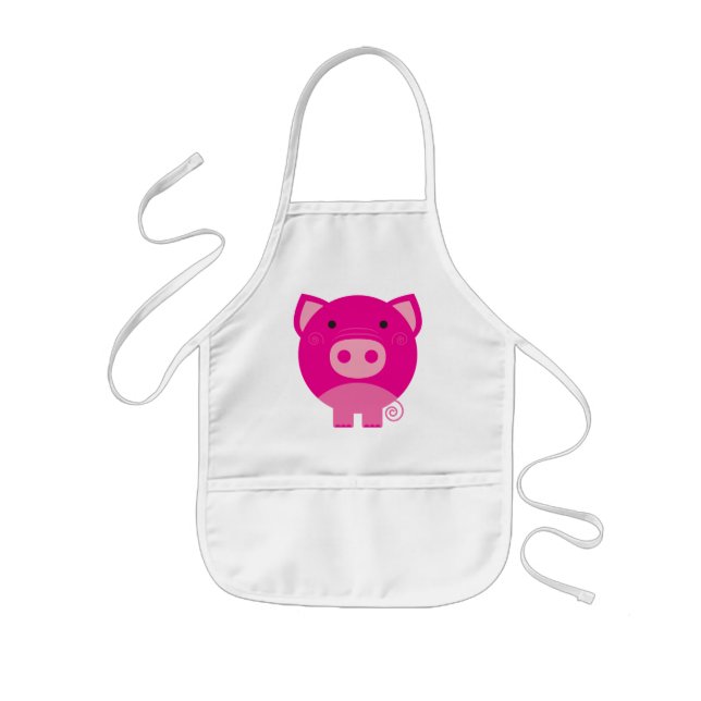 Tablier Enfant T-shirts et cadeaux roses de porc (Devant)