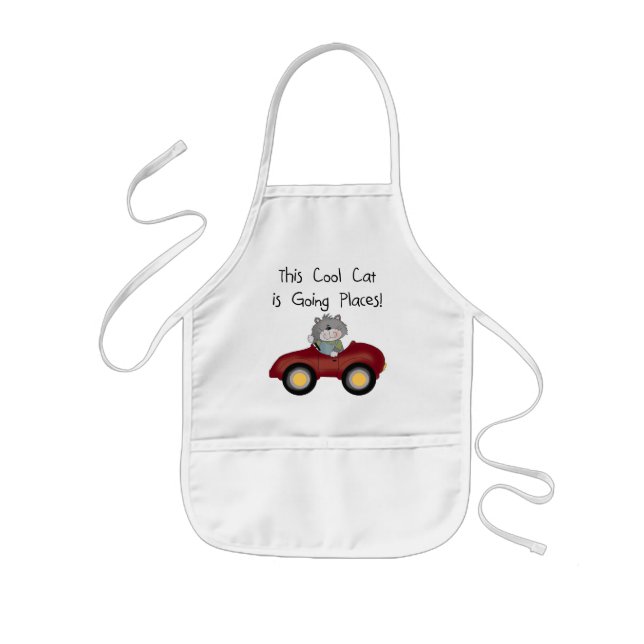 Tablier Enfant T-shirts et cadeaux rouges allants de voiture d'en (Devant)
