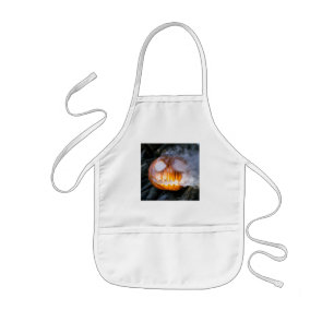 Tablier Enfant Tête de citrouille Jack-o'-lantern d'Halloween en 