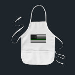 Tablier Enfant Thin Green Line Military and Vétérans American Fla<br><div class="desc">The Thin Green Line represents and active service members of all branches of the US Military. The 50 stars on the flag represent the 50 states and the citizens within them. Running between them, is a Thin Green Line whts our nation and the citizens from any and threats. - This...</div>