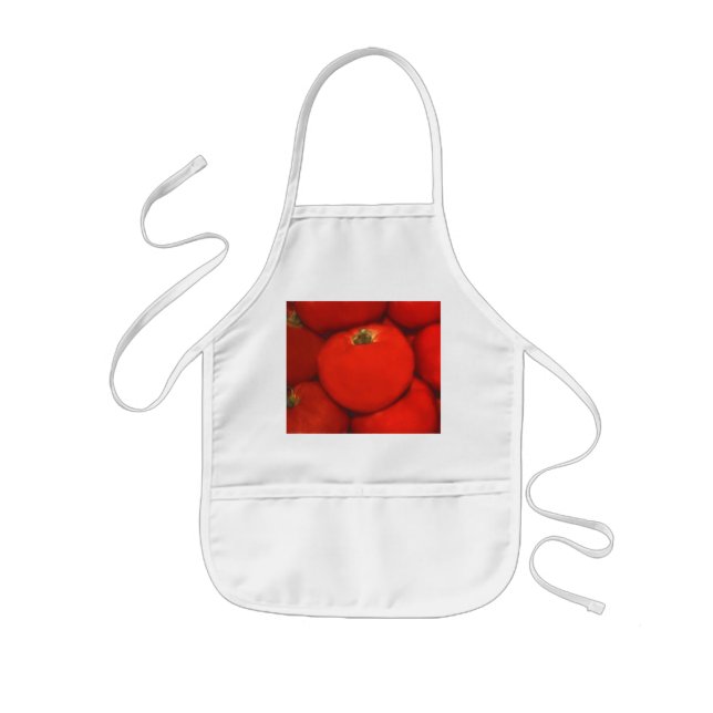 Tablier Enfant Tomates de jardin à la maison rouge juteuse (Devant)