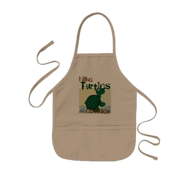 Tablier Enfant Tortues et biscuits (Devant)