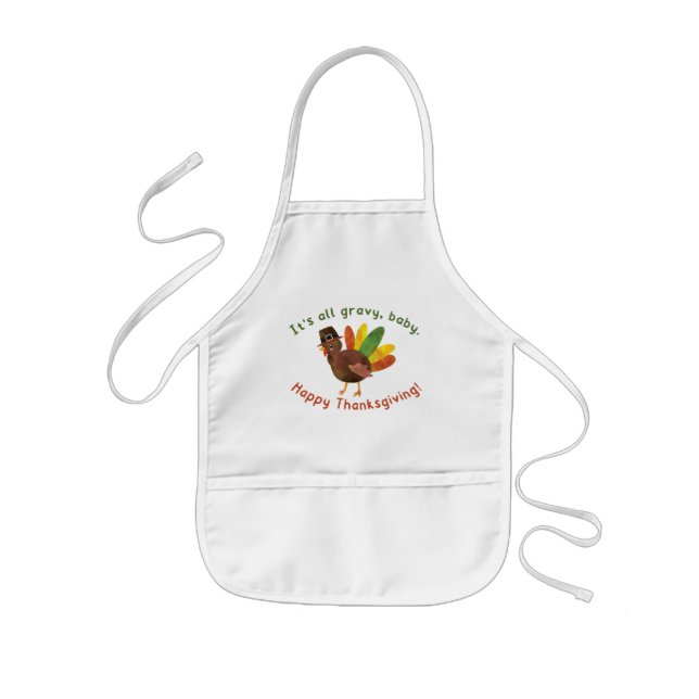 Tablier Enfant Tout est graveux, Thanksgiving Kid's Apron (Devant)