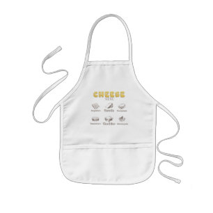 Tablier Enfant Tout sur les types de fromage Menu Apron pour enfa