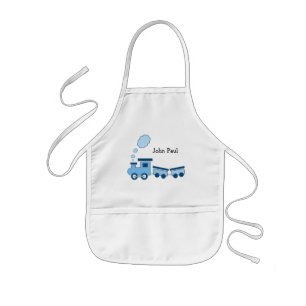 Tablier Enfant Train bleu Choo Choo