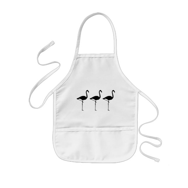 Tablier Enfant Trois Flamants roses (Devant)