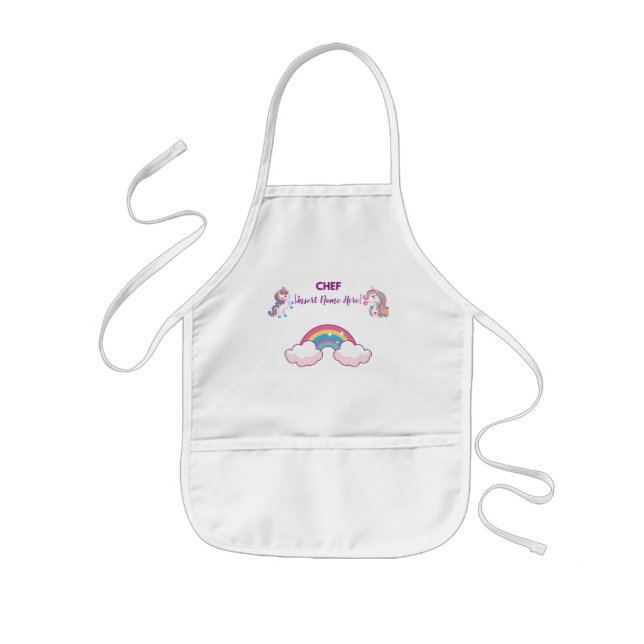 Tablier Enfant Unicorn Apron pour enfant personnalisable (Devant)