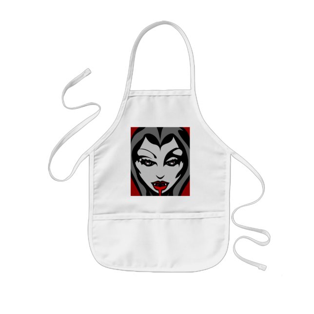 Tablier Enfant Vampire Aprons Halloween Vampire Girl BBQ Apron (Devant)