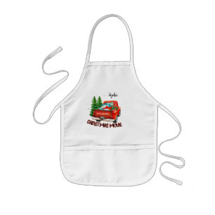 Tablier Enfant Vintage Red Truck Christmas Movie