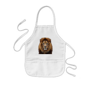 Tablier Enfant Visage de lion majestueux aux yeux bleus Anima f