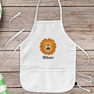 Tablier Enfant Visage de lion rugissant heureux – Animal de jungl