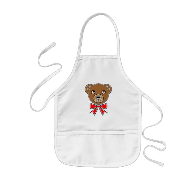 Tablier Enfant Visage drôle d'ours (Devant)