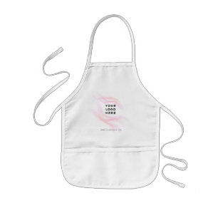 Tablier Enfant Votre logo d'entreprise ici Coton rose marque de b