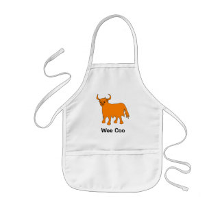 Tablier Enfant "Wee Coo" Ecosse Highland Vache enfants apron