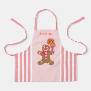 Tablier Enfants mignons Pain d'épice rose Homme Noël