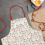 Tablier Enfants Noël Cookie Monster Motif Vacances<br><div class="desc">Ce mignon tablier de vacances à motifs "Cookie Monster" propose des biscuits de Noël à la décoration festive sous la forme de flocons de neige, de bonhomme de neige, d'arbres de Noël, d'ornements et d'étoiles. Personnalisez avec le nom de votre monstre de biscuits préféré pour un cadeau sucré et customisé...</div>