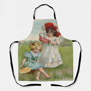 Tablier Enfants victoriens Vintage Été Filles Jardin
