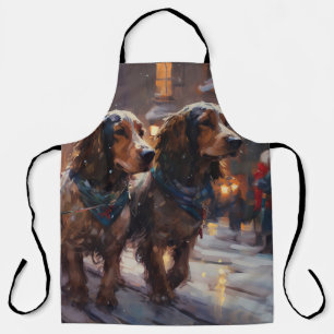 Tablier English Cocker Spaniel Saison des Fêtes de Noël