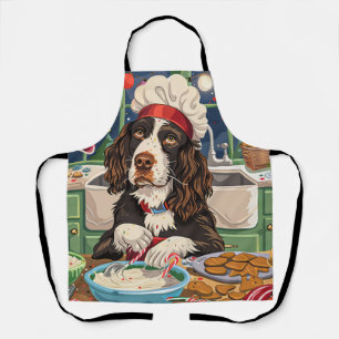 Tablier English Springer Spaniel Fête de fin d'année en cu
