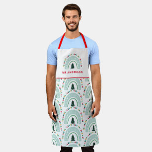 Tablier Enseignant de Noël rainbow belle liste