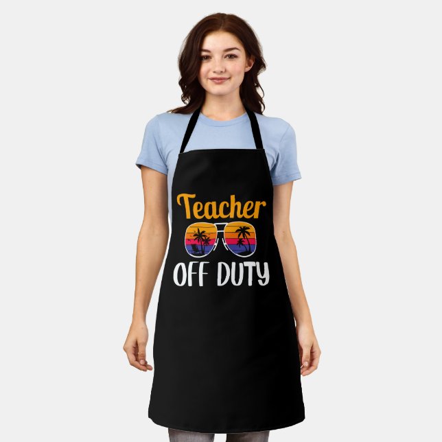 Tablier Enseignant hors service, Cadeau pour enseignant, V (Porté)
