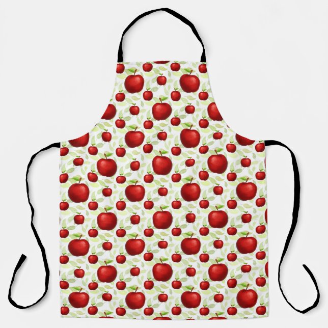Tablier Enseignant Pommes Arbre Motif Enseignant d'art pré (Recto)