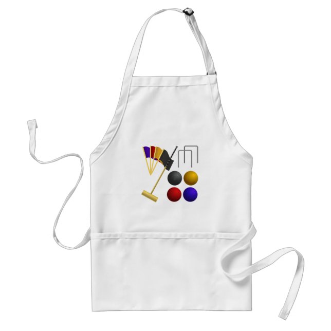 Tablier Ensemble de matériel de croquet Maillet Boules Arc (Devant)