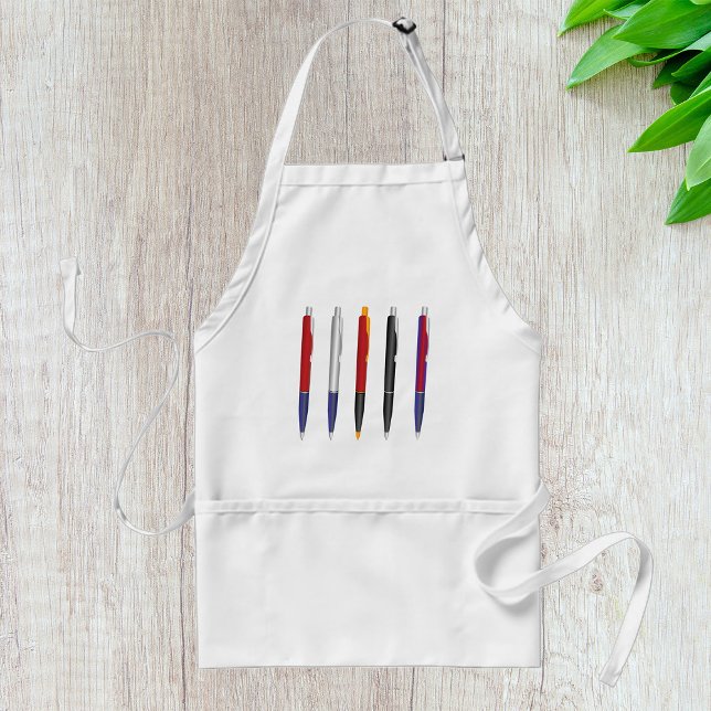 Tablier Ensemble de stylos à bille colorés (Créateur téléchargé)
