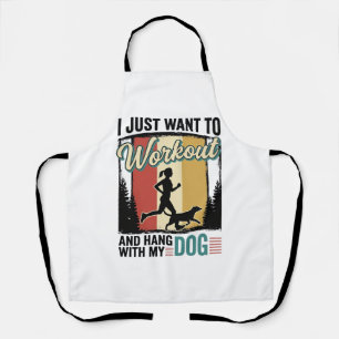 Tablier Entraînement avec mon chien Design de t-shirt vint