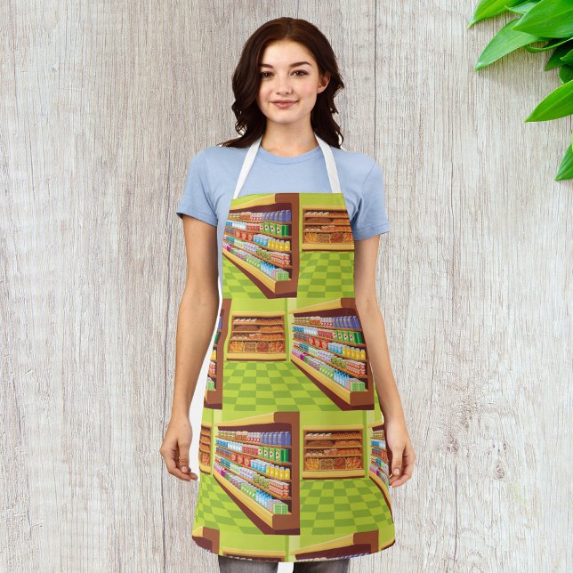 Tablier Épicerie colorée Aisle and Bakery (Créateur téléchargé)