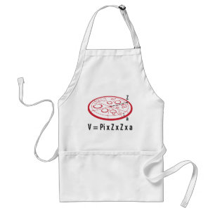 Tablier Équation de pizza : V = Pi x Z x Z x a