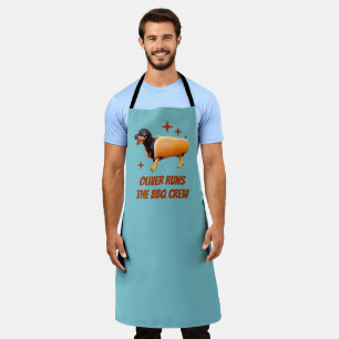 Tablier Équipage de BBQ de teckel personnalisé Drôle de ch