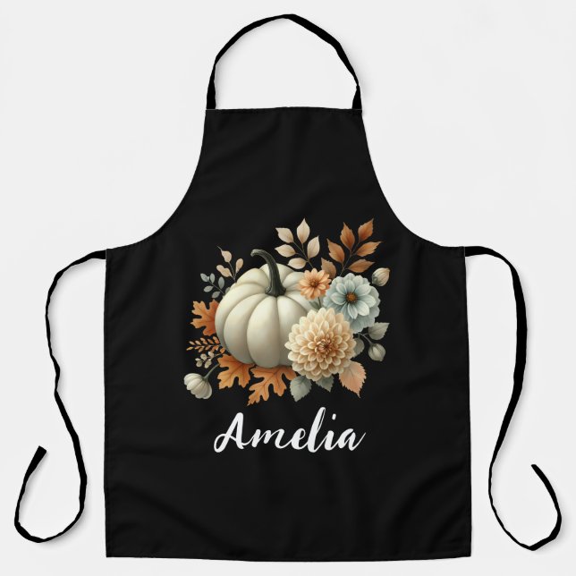 Tablier Équipage de Cuisine de Thanksgiving d'automne | Fê (Recto)