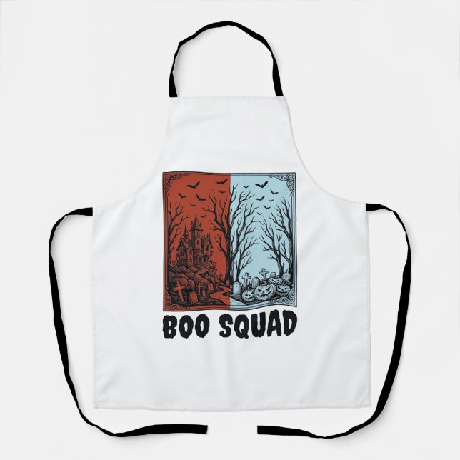 Tablier Équipe Boo Modèle de Chemise de Citrouille Hallowe (Recto)