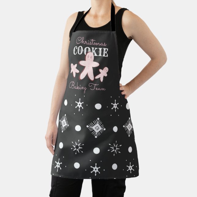 Tablier Équipe de biscuits au gingembre de Noël rose pour  (Insitu)