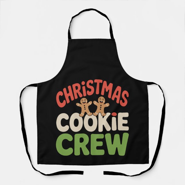 Tablier Équipe de biscuits de Noël au pain d'épice vacance (Recto)