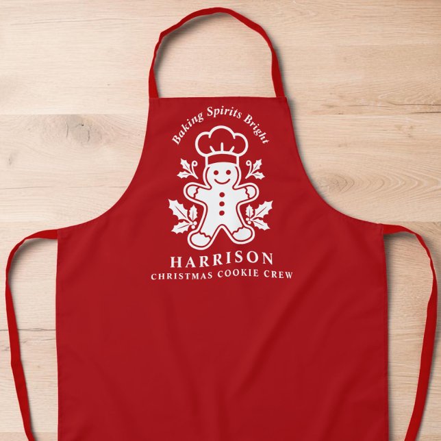 Tablier Équipe de biscuits de Noël - Cuisine de fêtes (Christmas Cookie Crew Holiday Baking Apron
)
