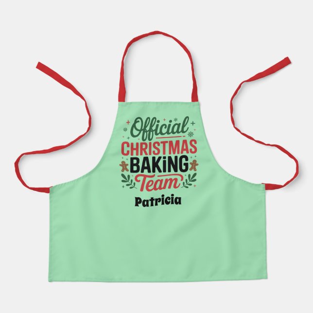 Tablier Équipe de cuisson des cookies officiels ajouter le (Recto)