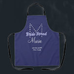 Tablier Équipe de la mariée ajoutez le nom monogramme demo<br><div class="desc">beau design</div>