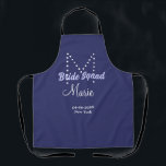 Tablier Équipe de mariée ajoutez nom monogramme demoiselle<br><div class="desc">beau design</div>