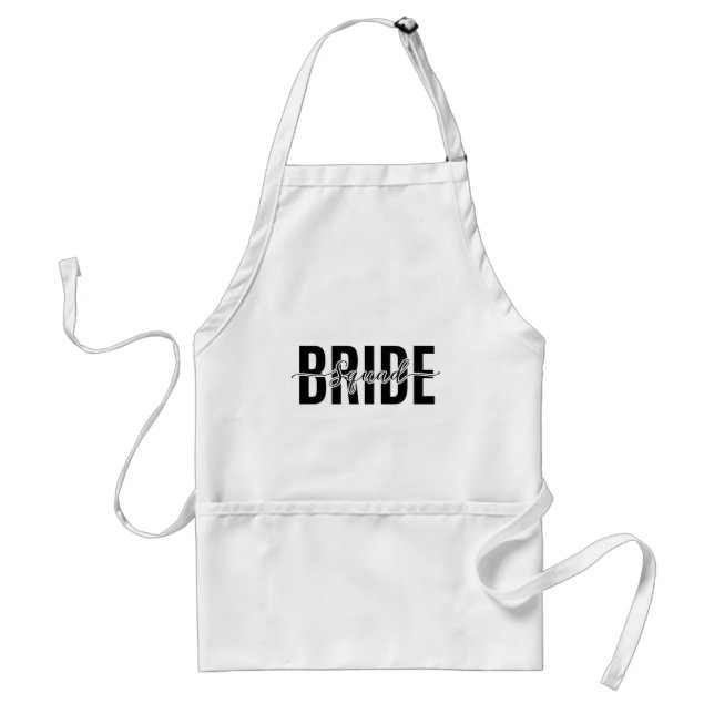 Tablier Équipe de mariée chic Enterrement de vie de jeune  (Devant)