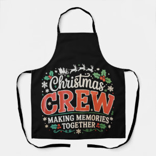 Tablier Équipe de Noël créant des souvenirs ensemble en fa