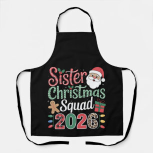 Tablier Équipe de Noël de la sœur 2026 Santa Père Noël pai