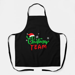 Tablier Équipe de Noël Funny Famille jumelage cadeau