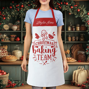 Tablier Équipe de pâtisserie de Noël Mignonne Rouge Person