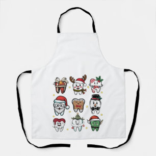 Tablier Équipe Dentaire Dentiste Noël Vacances Xmas