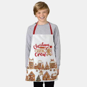 Tablier Équipes de pâtisserie de Noël mignonnes Maisons en