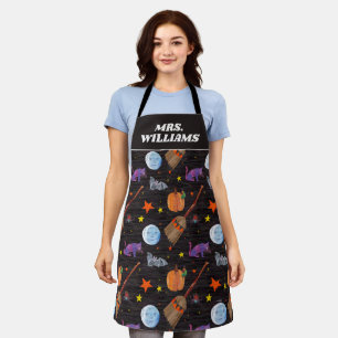 Tablier Eric Carle   Caterpillar Black Halloween Motif