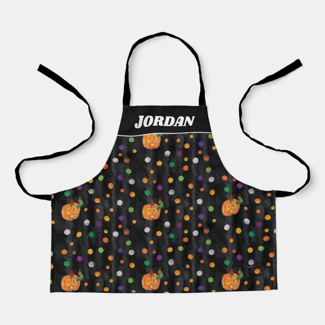 Tablier Eric Carle | Point Polka Halloween | Personnaliser (Recto)